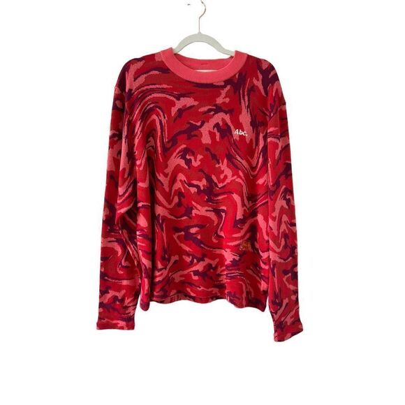 Advisory Board Crystals ABC. 123 Warped Camo Crew Neck Sweater Size Large - Picture 1 of 9